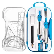 Geometry Set 10 Pcs Math Supplies Kit,Including ,Protractor,Ruler,Eraser2635