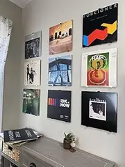 Minimalist Vinyl Record Album Wall Mount Display-10 Pack| No Wall Damage so Perfect for Apartments, Dorms, & Office | Your Favorite Holder for Your 7-12 inch LPs… (Black, 10-Record)