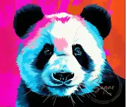 Panda Pop Art Mouse Vibrant Colors Computer Student Gift