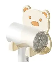 Blow Dryer Holder - Adhesive Wall Mounted Blow Dryer Rack Hair Dryer Holder,Waterproof Hair Tool Organizer Multifunctional Cartoon Bathroom Storage for Hair Dryer