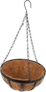 Kisangel Shredded Coconut Flower Basket Large Hanging Basket Fence Planters Hanging Basket Storage Wall Hanging Basket Small Hanging Basket Railing Planters Vertical Wall Planter Iron