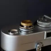 NANIGASHI Shutter Release Button Brass Base finish SMALL Made in Japan