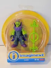 Imaginext Alien Figure with Brain Eraser Staff Green 2015 Fisher Price SEALED