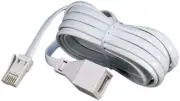 TUK - White BT Plug (BT631A) to Socket Telephone Lead - 5m