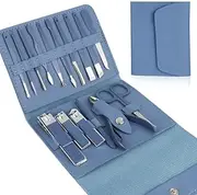 Shoping now Manicure Set Professional Nail Clipper Kit - 16 Pieces Stainless Steel Pedicure Kit Nail Care Tools Grooming Kit with Luxurious Portable Travel Leather Case for Men Women Gift