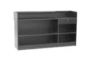 Brand New 180cm Black Register Stand Counter Showcase Display Cabinet #LTC6B