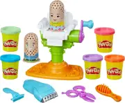 Play-Doh Buzz 'N Cut Fuzzy Pumper Barber Shop Set, Electric Buzzer, 5 Colors of
