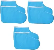 FRCOLOR 3 Pairs Foot Spa Paraffin Wax Booties for Feet Pedicure Kit Spa Booties Liners