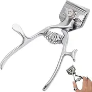 FRCOLOR Old Fashion Manual Hair Clipper and Trimmer Manual Hair Trimmer Barber Tool Stainless Steel Hairdressing Scissor for Grooming and Hair Cutting