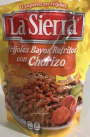 4-Pack La Sierra Frijoles Bayos Chorizo Ref. 430g/15oz Refried Beans w/Chorizo