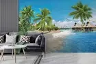 3D Tropic Seascape Wallpaper Wall Mural Removable Self-adhesive 324