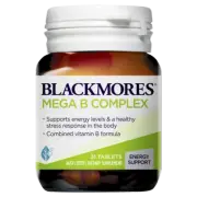 Blackmores Mega B Complex 31 Tablets High Potency Vitamin B Formula for Energy