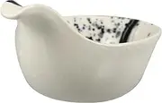FONDOTIN Elegant Caviar Dish Draining Serving Tray Ceramic Snack Plate for Table