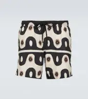 [Commas] Commas Printed swim trunks UK 32 black