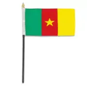 "4x6" Cameroon Flag / Cameroon Desk Flag / Cameroon Stick Flag