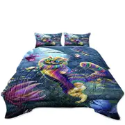 Cool Art Rainbow Cheshire Cat Coverlet