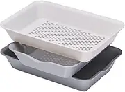 Ihara Kihan VC-GYL Bat & Colander, Wide, Smoky Gray, Approx. 10.2 x 7.2 x 2.0 inches (26 x 18.4 x 5 cm)