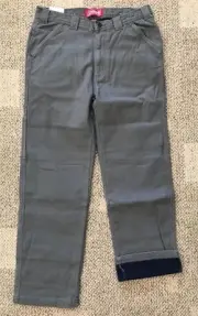 Coleman Fleece Lined Carpenter Work Pants Lead Grey Stretch Men's Size 40 X 32