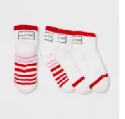 NWT Authentic HUNTER For Target 2-PAIRS Kid's Ankle Socks Red/White/Pink Sz M/L