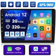 9inch Double 2 Din Car Stereo Radio Android 12 Carplay Bluetooth GPS Navi Wifi