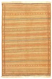 Vintage Hand Woven Kilim Rug 5'5" x 8'0" Traditional Wool Carpet