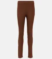 [Joseph] Joseph Mid-rise gabardine leggings AU 6 brown