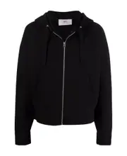 drop-shoulder zip-fastening hoodie L,XXL,M Black