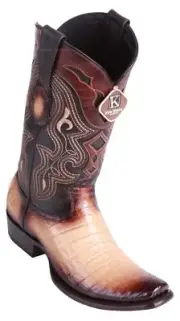 King Exotic ORYX Caiman Crocodile Belly Western Boot Dubai Square Toe EE 4798215