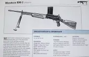 Mendoza RM- 2 RM 2 Machine Gun Picture Out of Print Spec Sheet Article Decor