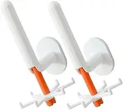 SHOWERORO 2pcs Swivel Hook Rotating Hooks for Rotating Folding Hook Towel Hooks Paper Towel Holder Towel Storage Rack Space-Saving Paper Towel Dispenser Folding Wall Hooks Plastic