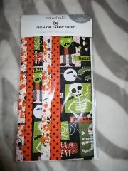 NEW Create It Fabric Iron On Sheets 6 pcs 8"x 9" Halloween Theme FREE SHIPPING