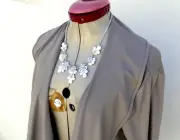 MELA PURDIE Taupe Nude Flounce JACKET Size Aus 10 S BRAND NEW Stretch rrp $265