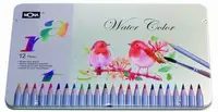 在飛比找Yahoo!奇摩拍賣優惠-MONA水溶性色鉛筆12色70506-12(鐵盒裝)12色水