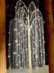 Holiday Time Christmas 5ft Twinkling 288 LED White Willow Tree Indoor or Outdoor