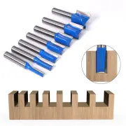 1Set 7Pcs 8Mm Striaght Shank Router Bit Swallow Tail Woodworking Etching Milling Cutting Tools