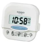 【CASIO 卡西歐】摺疊電子鬧鐘(白-PQ-30B-7)