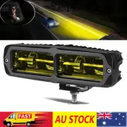 1X 6Inch Led Work Light Bar Yellow Flood Spot Offroad Fog Driving Light ATV 6D
