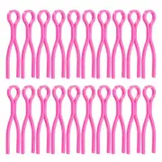50pcs Bobbin Thread Holders Plastic Long Thread Spool Clamp, Rose Red