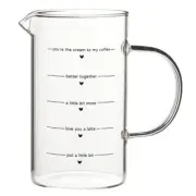Glass Creamer Pitcher Milk Pourer Glass Pitchers with Handle 17 OZ Pack of 4