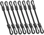 Abaodam 8Pcs Elastic Bungee Cords with Dual Hooks for Dock Ropes for Kayak Tow Boat Accessories and Camping Gear Exceptional Elasticity for Versatile Outdoor Use