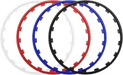 4pcs Car Vehicle Wheel Rims Edge Protector Ring Tire Guard Strip Decor 16/17/18/19/20inchs ，Compatible For Tesla Model 3(White-18inch)