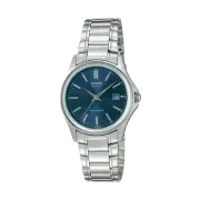 Casio Analog Blue Dial Silver Tone Men's Watch MTP-1183A-2A