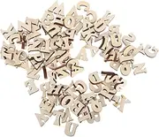JUMPLAWN 104pcs Unfinished Wood Alphabet Letters for Crafts Natural Wood Learning for DIY Projects Wall Decor Home Decorations Promote Creativity Early Learning