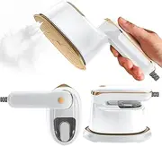 Liebssen Mini Steam Iron, 2-IN-1 Handheld Travel Steamer,1100W & 15s Fast Heat Up, Portable Steamer Iron for Home & Gift, Travel (white)