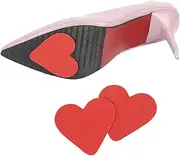 10Pairs Non Slip Shoe Grips Love Shaped Sole Protectors for High Heels and Boots Durable and Easy to Apply Sole Patches for Men and Women Strong Adhesive Skid Stickers