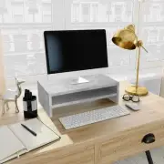 Minimalist Concrete Grey Monitor Stand Engineered Wood Small Design