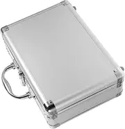 ETHZZLE Suitcase Hard Briefcase Brief Case Tool Case Small Briefcase Money Briefcase Aluminum Case Aluminum Alloy Briefcase Aluminum Carrying Case Aluminum Storage Case Cotton Silver