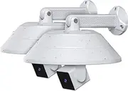 [Gcioii] Weatherproof Protective Cover and Mount for WYZE Cam Pan V3/V2/V1, Blink Mini Pan-Tilt, Eufy Cam E220 (2 Pack White，Camera not Included)