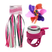 3PCS Handlebar Ribbons Scooter Streamers Kids Bike Tassels Bike Handlebar Bell