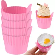 4Pcs Air Fryer Egg Poacher Cups Non-Stick Egg Poaching Cups Silicone Ramekins☠